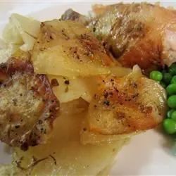 Potato Gratin With Chicken Broth, Garlic and Thyme