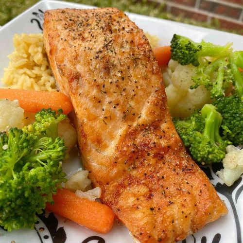 Air Fryer Salmon for One