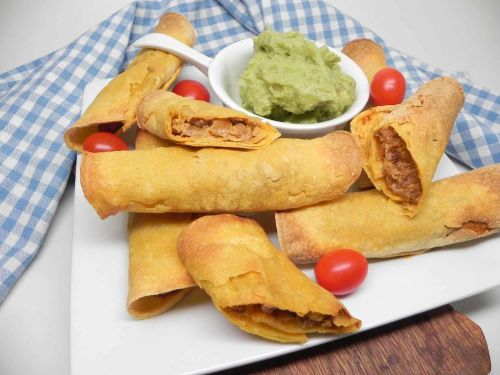 Air Fryer Beefy Vegan Taquitos