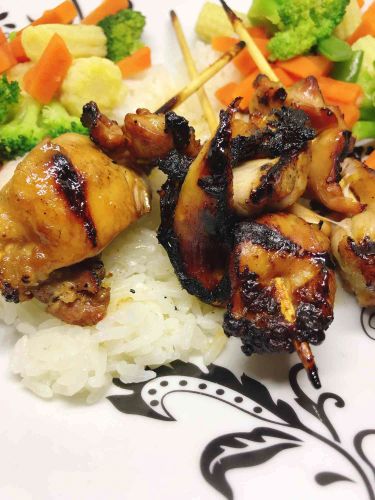 Grilled Teriyaki Chicken Thigh Skewers