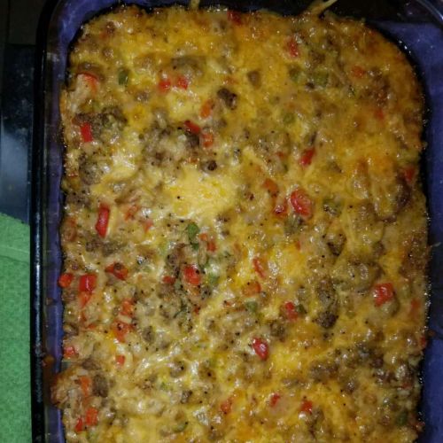 Sausage Hash Brown Bake