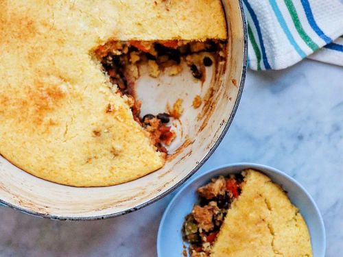 Dutch Oven Southwestern Chicken Pot Pie