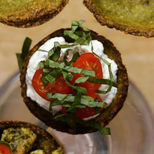 Herb Ricotta Broccoli Parmesan Cups