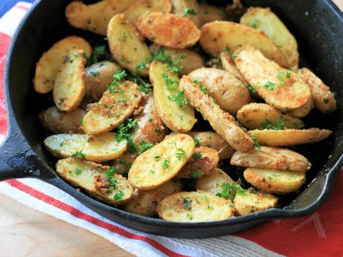 Roasted Garlic-Parmesan Fingerling Potatoes