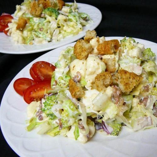 Broccoli and Cauliflower Salad