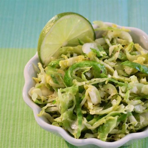 Easy Lime Shredded Brussels Sprouts