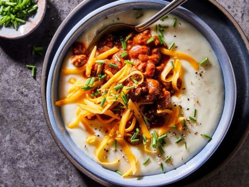 Chili-Topped Potato Soup