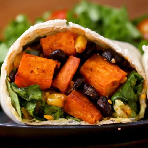 Sweet Potato And Black Bean Burritos