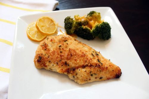 Parmesan-Crusted Lemon-Pepper Chicken