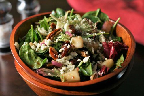 Cherry, Pear, and Pecan Salad