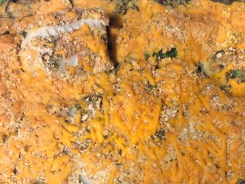 Crunchy Cheesy Fish and Spinach Casserole