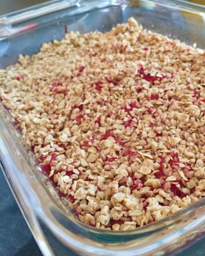 Rhubarb Crumble Bars