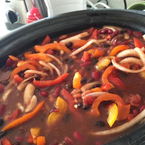 Slow Cooker Sweet Chicken Chili