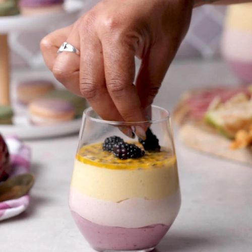 Tri-Color Fruit Mousse