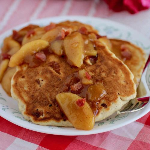 Bacon Bourbon Apple Pancakes