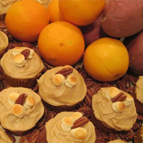 Candy'D Sweet Potato Cupcakes with Brown Sugar Icing