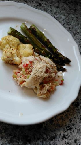 Stuffed Sole with Imitation Crab