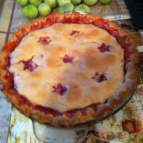 Lisa's Tomatillo and Strawberry Pie