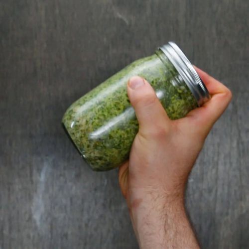 Mason Jar Basil Pesto