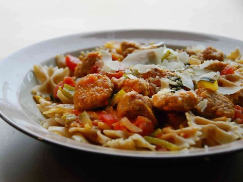 Pasta Primavera with Italian Turkey Sausage