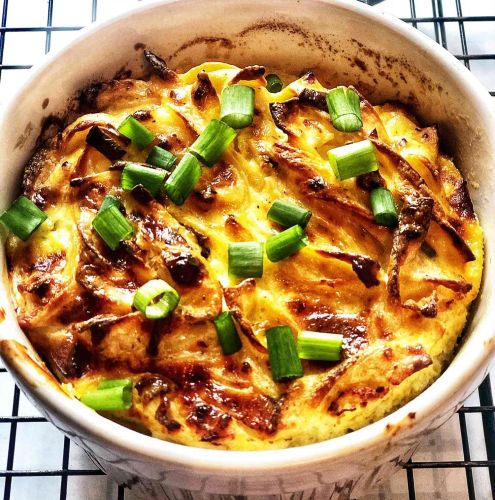 Noodle Casserole with Sour Cream and Cheese