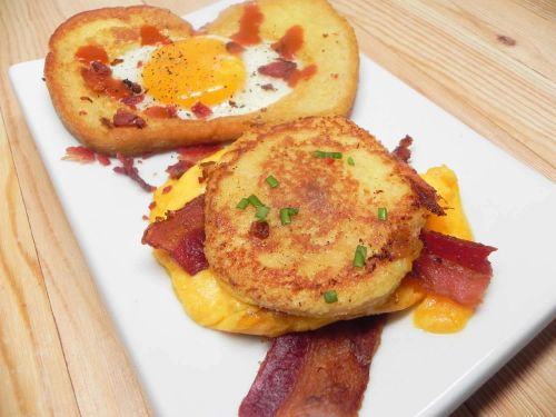 Egg in a Hole French Toast Grilled Cheese