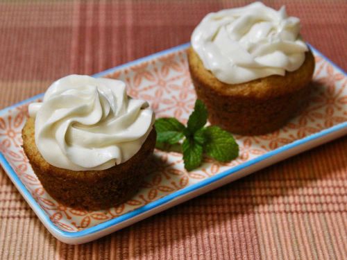 Fluffy Carrot Muffins with Cream Cheese Frosting