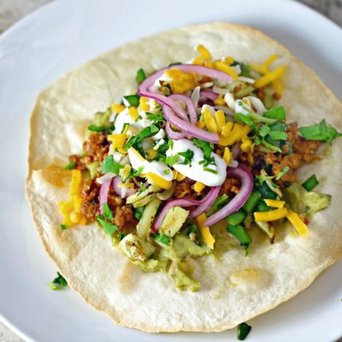 Crispy Ground Turkey Tostadas