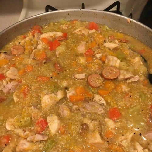 Stovetop Butternut Squash and Chicken Stew with Quinoa