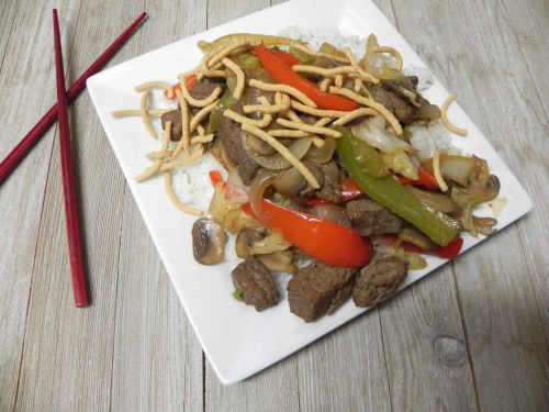 Fresh Vegetable Stir-Fry with Peppery Orange Beef