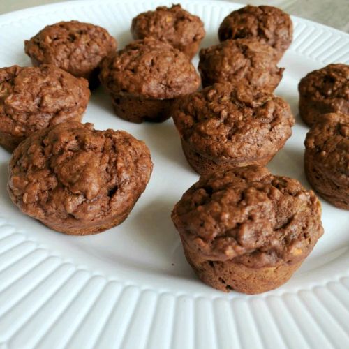 Chocolate Zucchini Brownie Bites