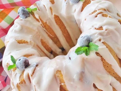 Cream Cheese Pound Cake with Lemon Glaze