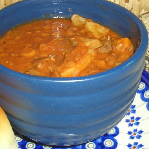 Beefy Lentil Vegetable Soup