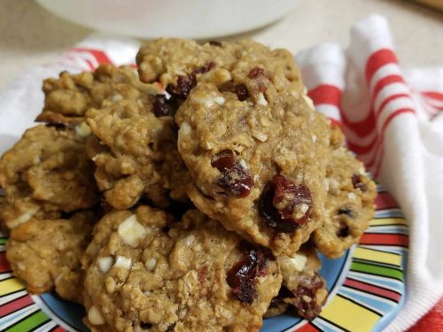 White Chocolate Cranberry Oatmeal Cookies