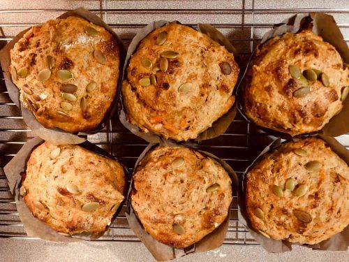 Jumbo Carrot Protein Muffins