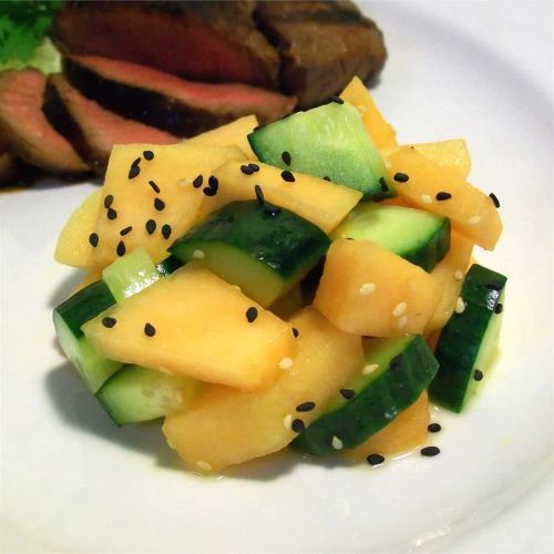 Cucumber and Cantaloupe Salad