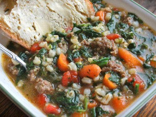 Sausage Barley Soup