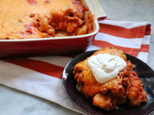 Baked Gnocchi with Ground Turkey and Marinara Sauce