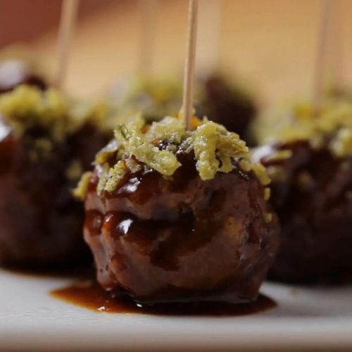 Barbecue Onion Meatballs