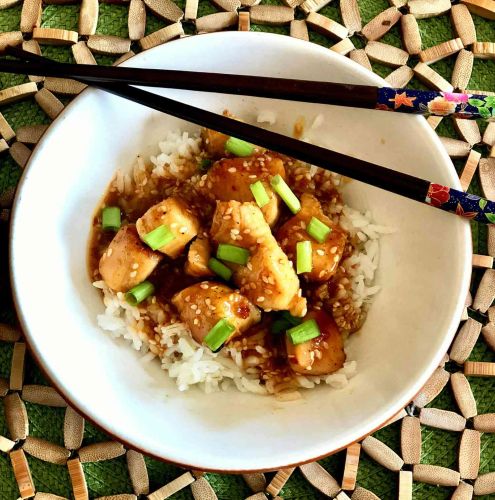 Healthier Honey Sesame Chicken