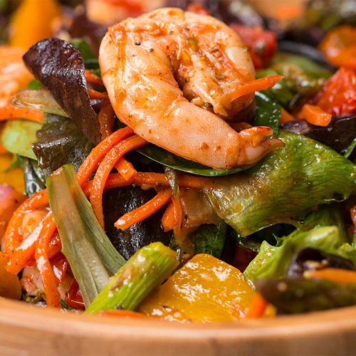 Roasted Shrimp & Veggie Salad