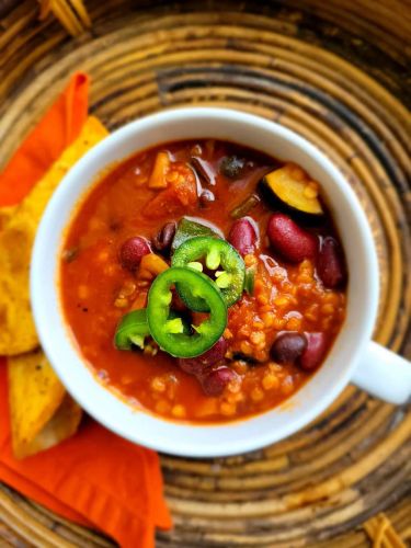 Vegetarian Red Lentil Chili