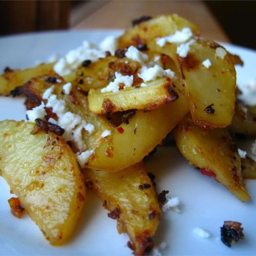 Herbed Greek Roasted Potatoes with Feta Cheese