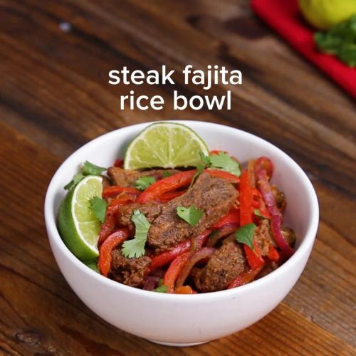 Sheet Tray Fajitas Rice Bowl