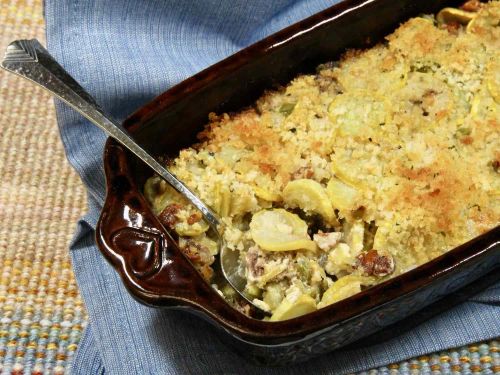 Summer Squash Casserole with Nuts