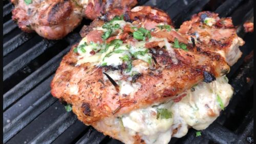 Grilled Stuffed Pork Chops