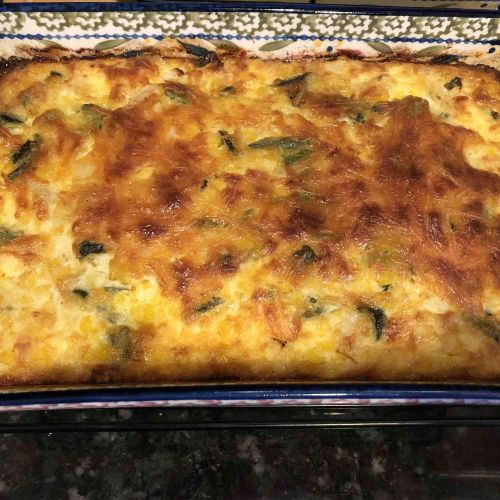 Smoky Poblano Corn Pudding