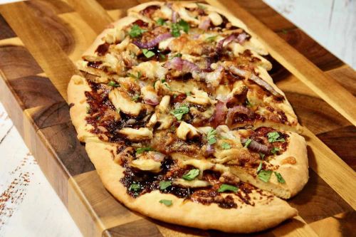 Two-Ingredient Dough Teriyaki Chicken Flatbreads