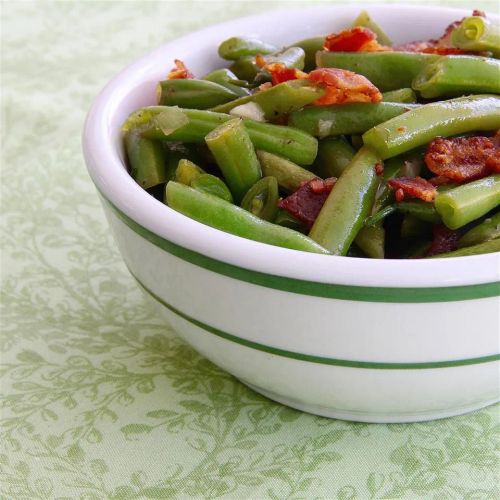 Sweet and Sour Green Beans with Bacon