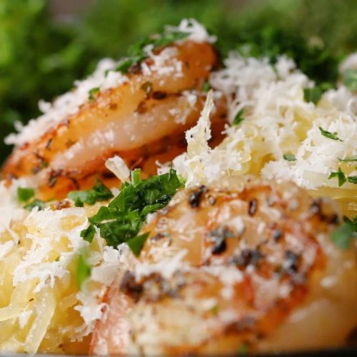 Garlic Herb Shrimp And Spaghetti Squash